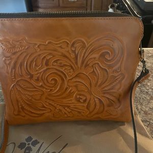 Crossbody leather purse